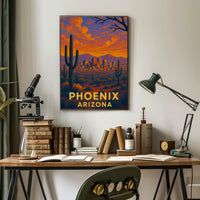 Phoenix Desert Scene Travel Poster PosterGoat