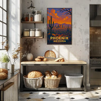 Phoenix Desert Scene Travel Poster PosterGoat