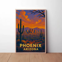 Phoenix Desert Scene Travel Poster PosterGoat