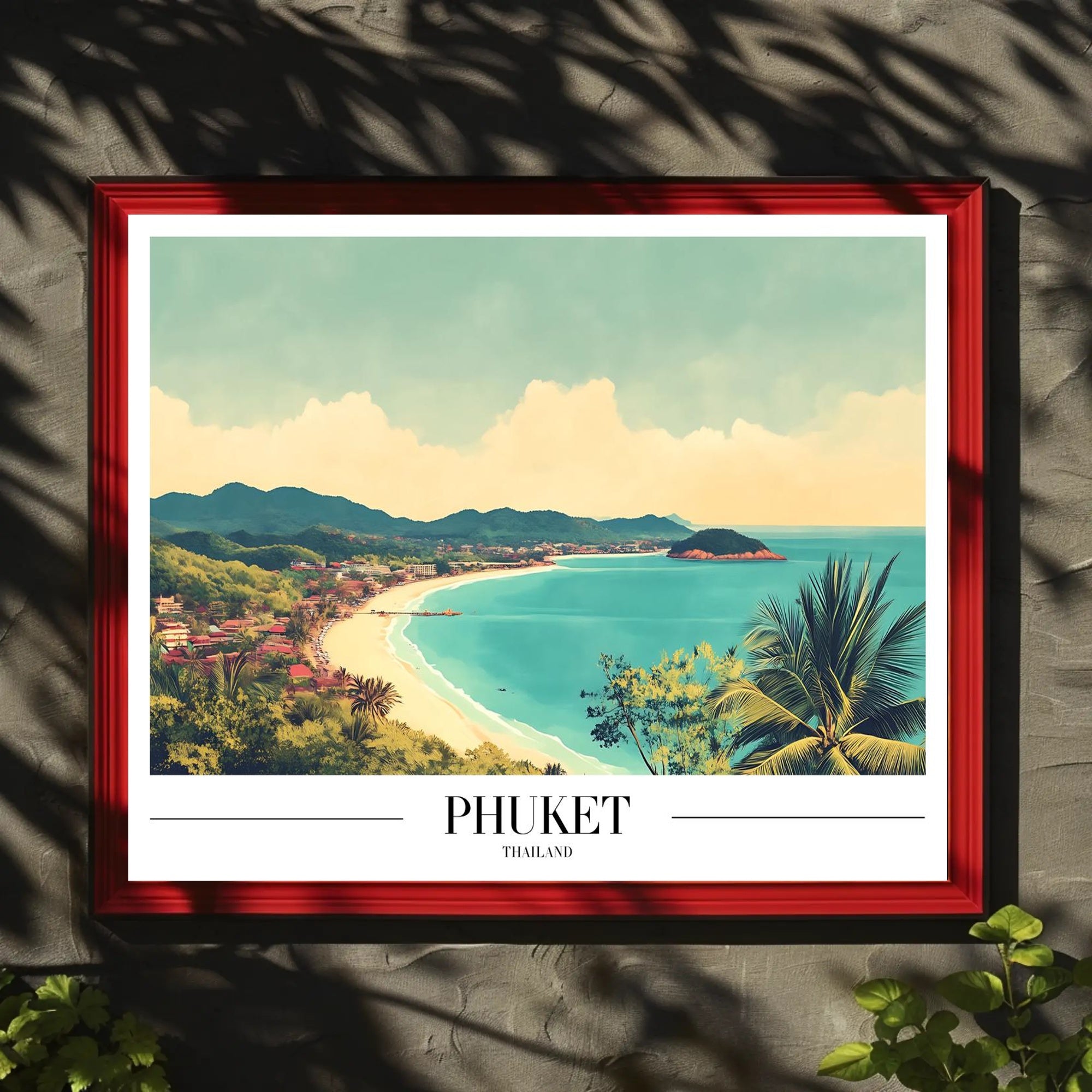 Phuket Coastal Paradise Vintage Travel Poster PosterGoat