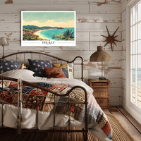 Phuket Coastal Paradise Vintage Travel Poster PosterGoat