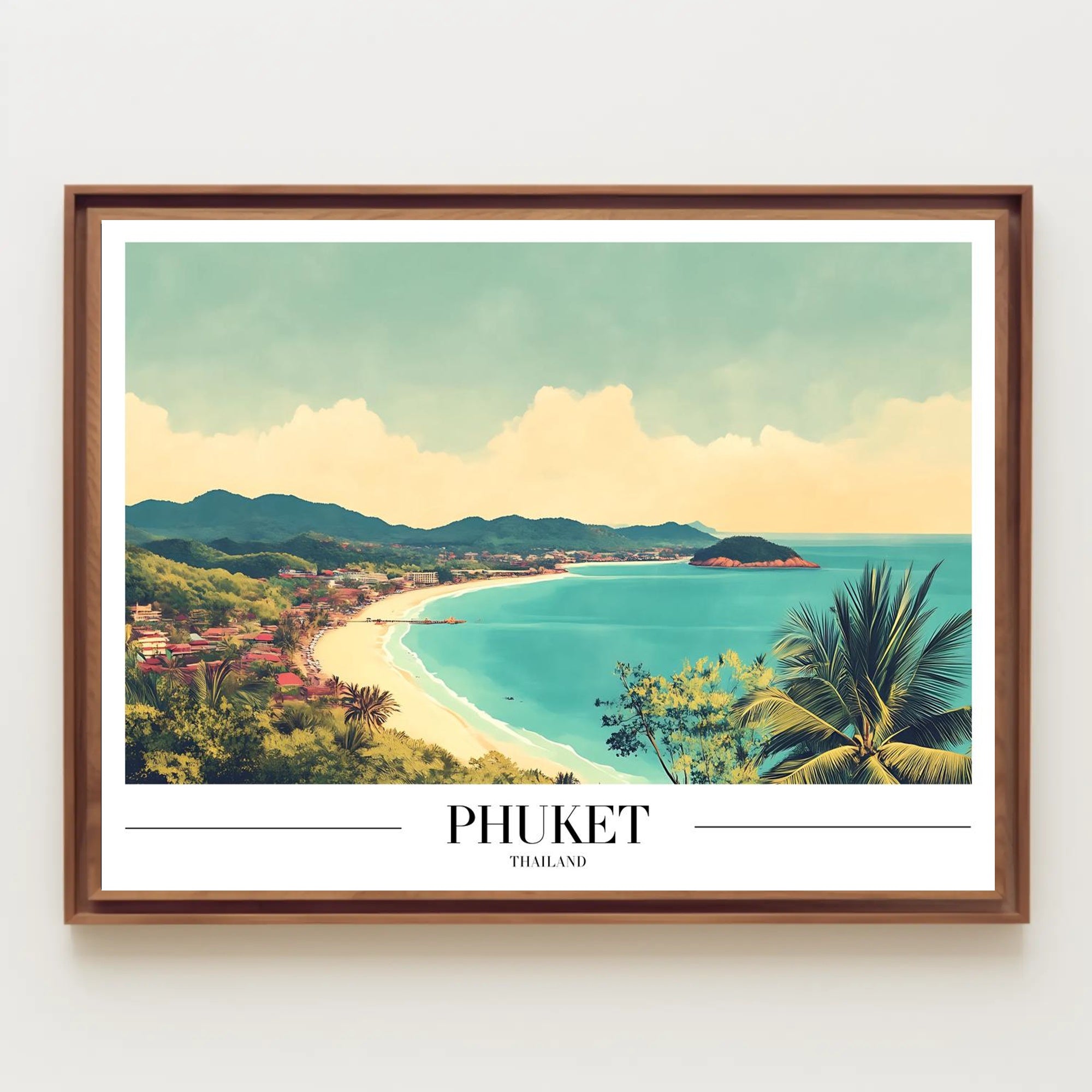 Phuket Coastal Paradise Vintage Travel Poster PosterGoat