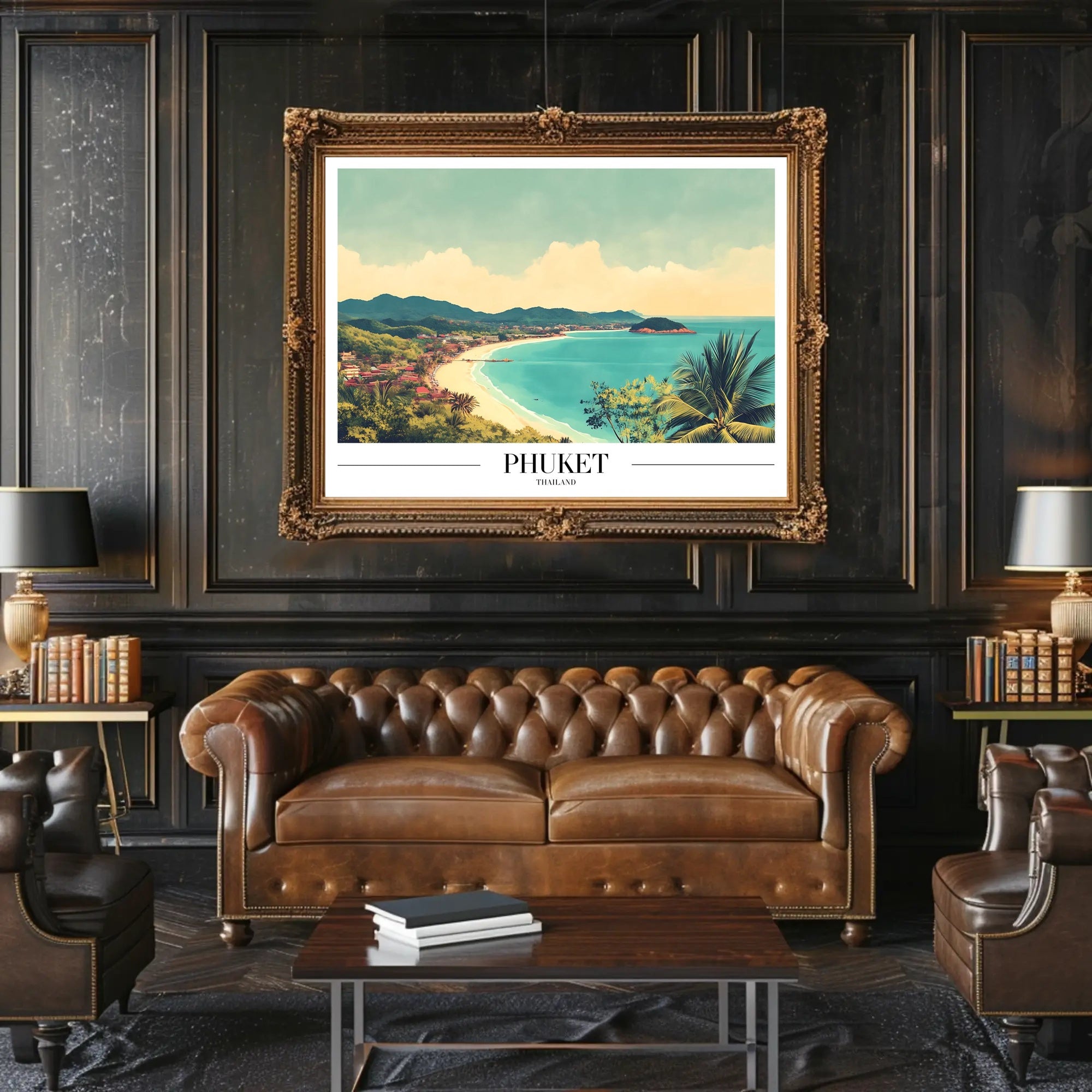 Phuket Coastal Paradise Vintage Travel Poster PosterGoat