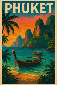 Phuket Island Vintage Travel Poster PosterGoat
