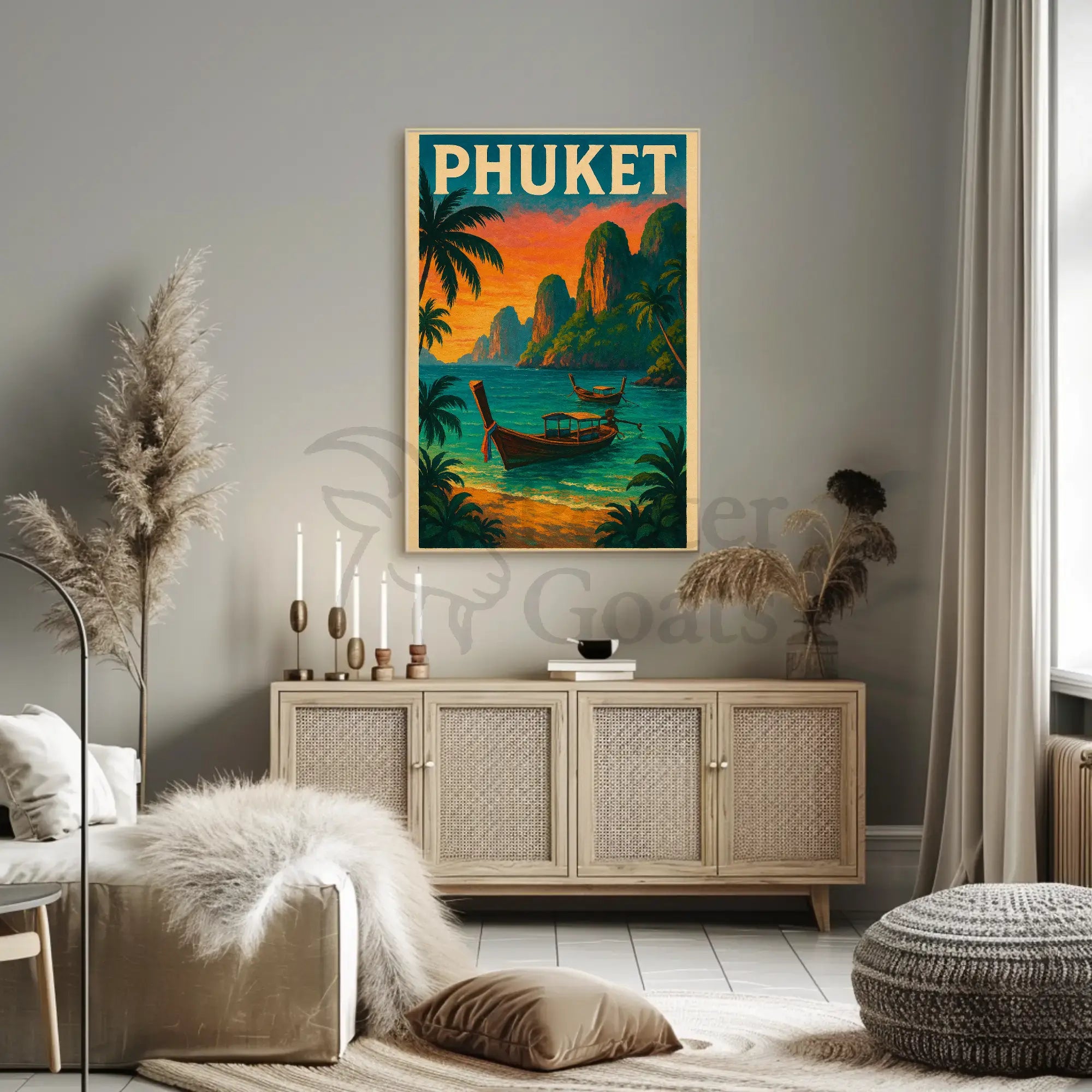 Phuket Island Vintage Travel Poster PosterGoat