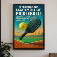 Pickleball Excitement Wall Art Print PosterGoat