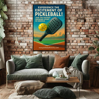 Pickleball Excitement Wall Art Print PosterGoat