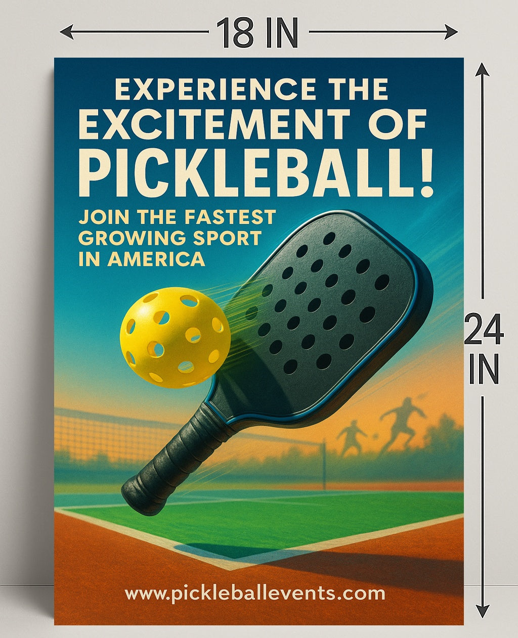 Pickleball Excitement Wall Art Print PosterGoat