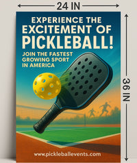 Pickleball Excitement Wall Art Print PosterGoat