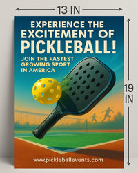 Pickleball Excitement Wall Art Print PosterGoat