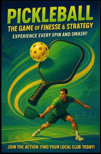 Pickleball Finesse Strategy Wall Art Print PosterGoat