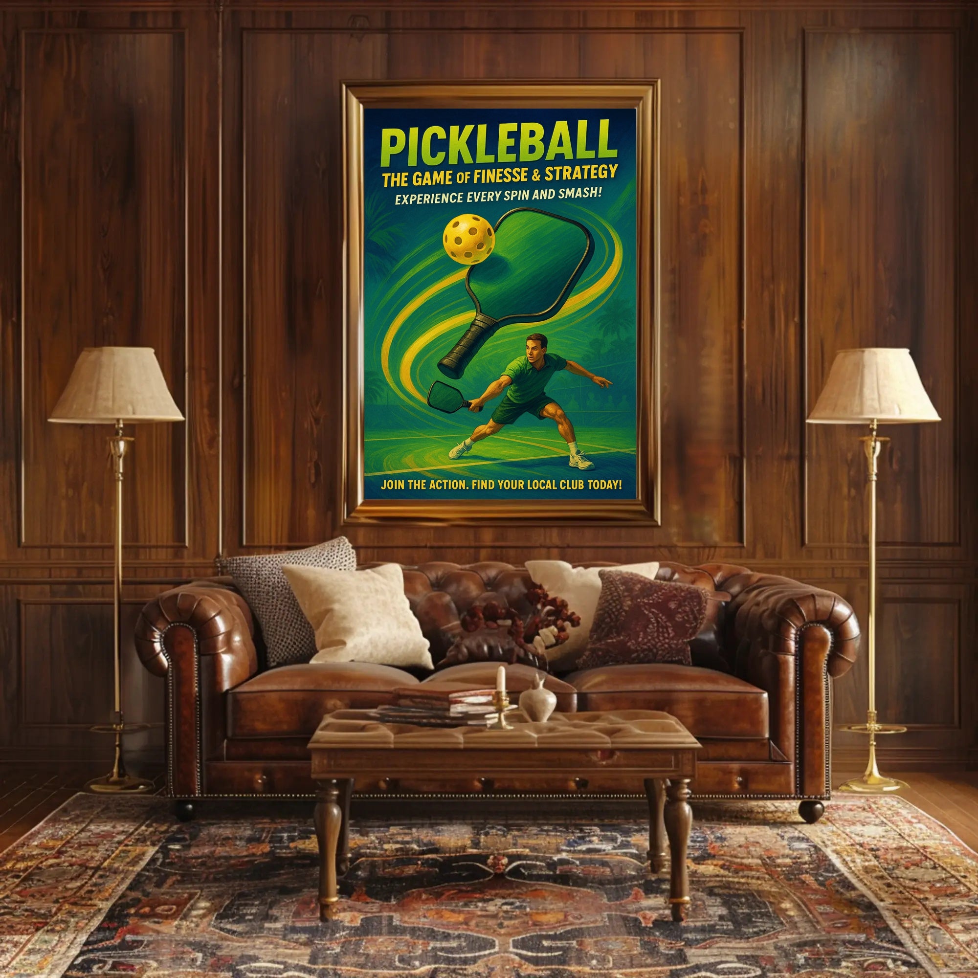 Pickleball Finesse Strategy Wall Art Print PosterGoat