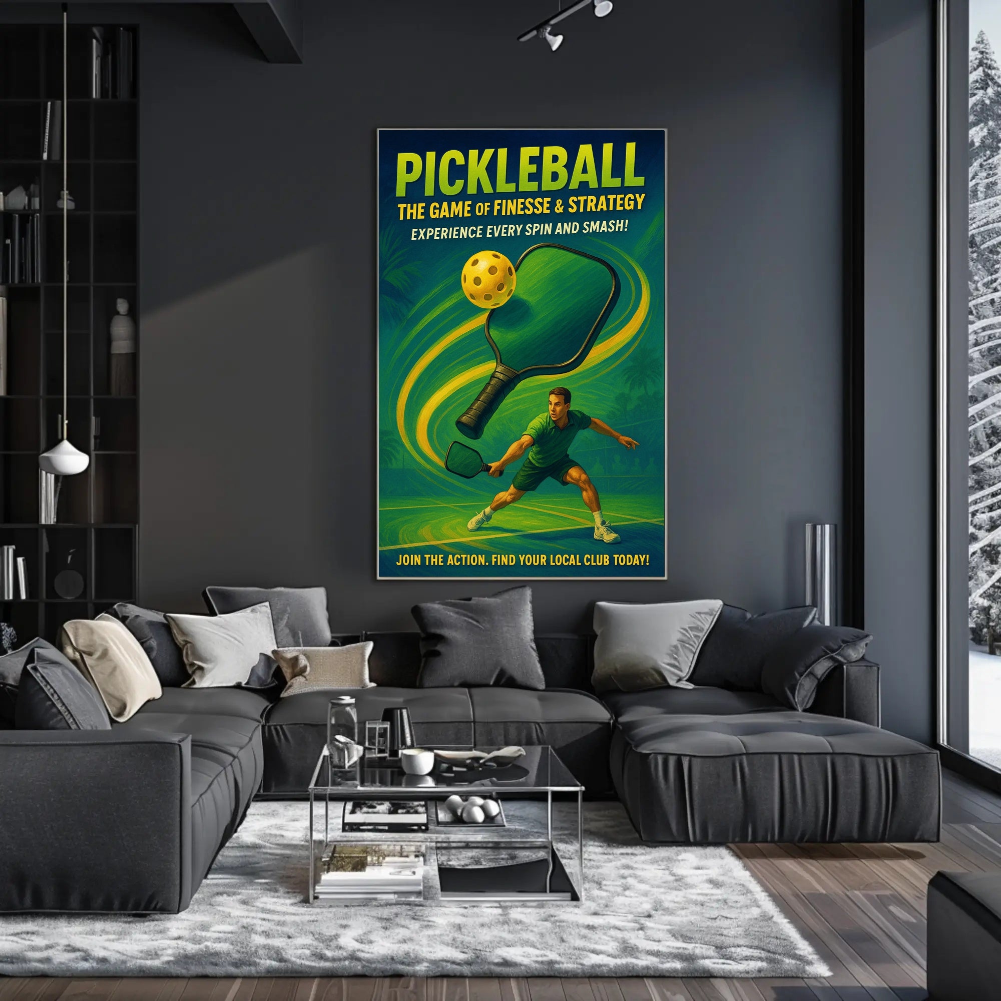 Pickleball Finesse Strategy Wall Art Print PosterGoat