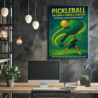 Pickleball Finesse Strategy Wall Art Print PosterGoat