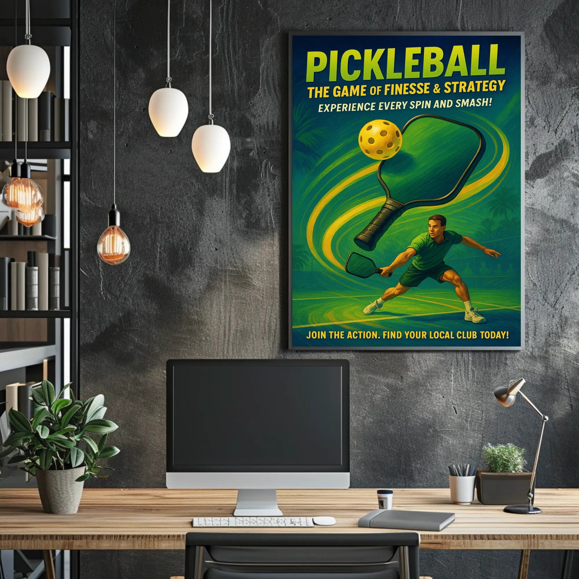 Pickleball Finesse Strategy Wall Art Print PosterGoat