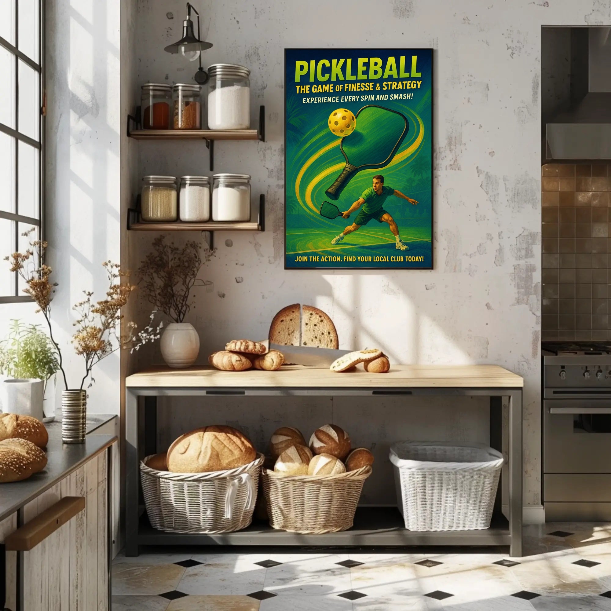 Pickleball Finesse Strategy Wall Art Print PosterGoat