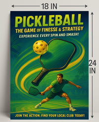 Pickleball Finesse Strategy Wall Art Print PosterGoat
