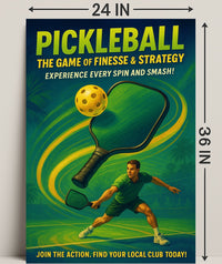 Pickleball Finesse Strategy Wall Art Print PosterGoat