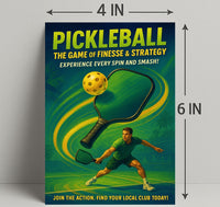 Pickleball Finesse Strategy Wall Art Print PosterGoat