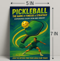 Pickleball Finesse Strategy Wall Art Print PosterGoat