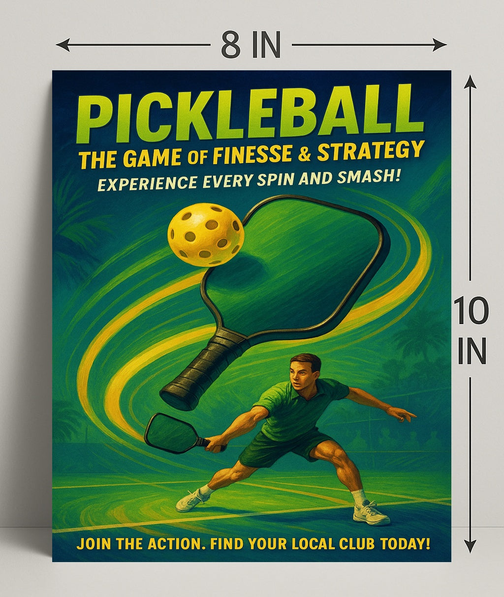 Pickleball Finesse Strategy Wall Art Print PosterGoat