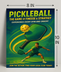 Pickleball Finesse Strategy Wall Art Print PosterGoat