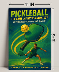 Pickleball Finesse Strategy Wall Art Print PosterGoat