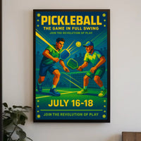 Pickleball Game Full Swing Wall Art Print PosterGoat