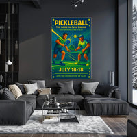 Pickleball Game Full Swing Wall Art Print PosterGoat