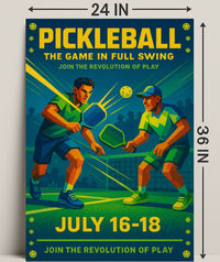 Pickleball Game Full Swing Wall Art Print PosterGoat