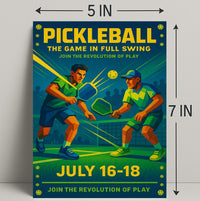 Pickleball Game Full Swing Wall Art Print PosterGoat