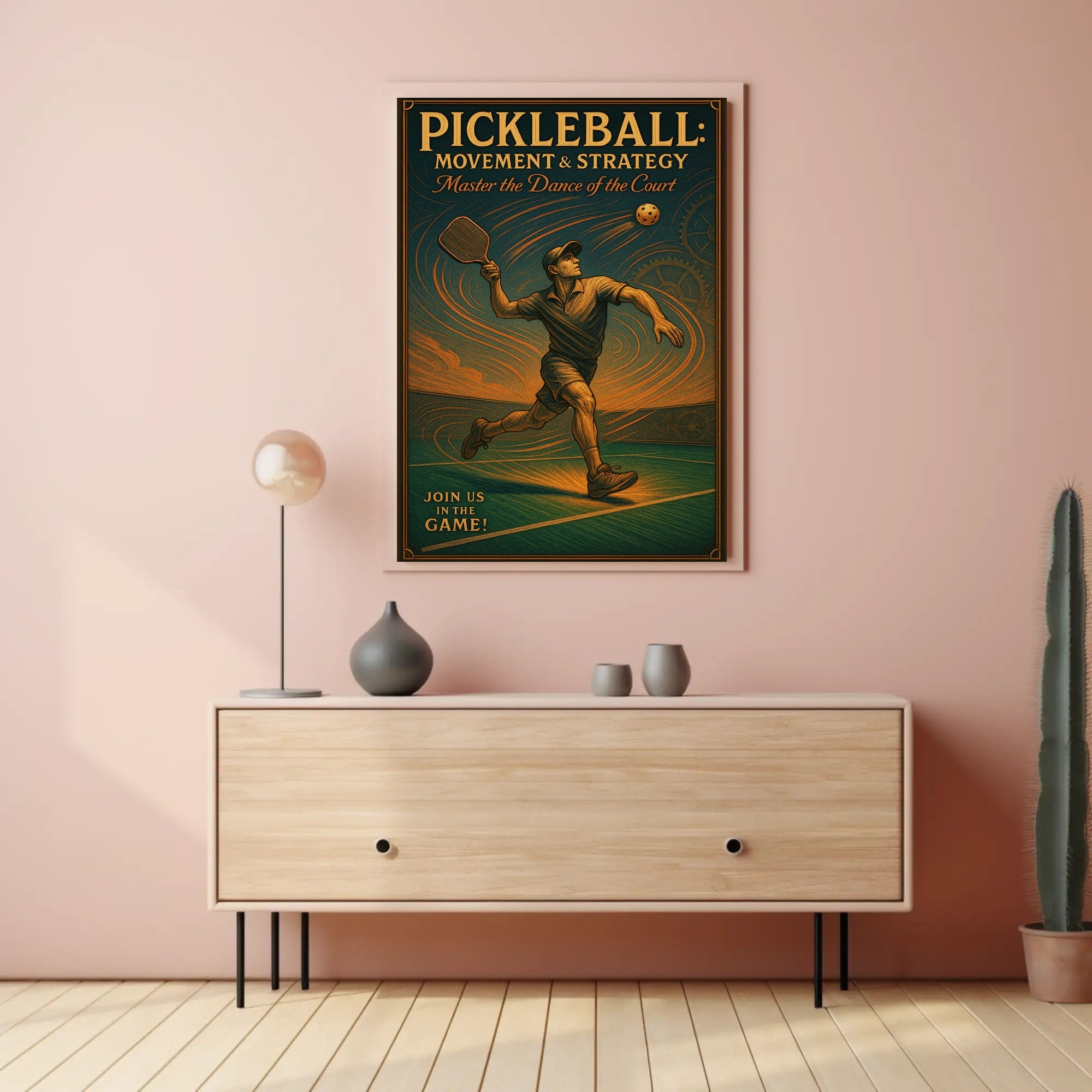 Pickleball Movement Strategy Wall Art Print PosterGoat