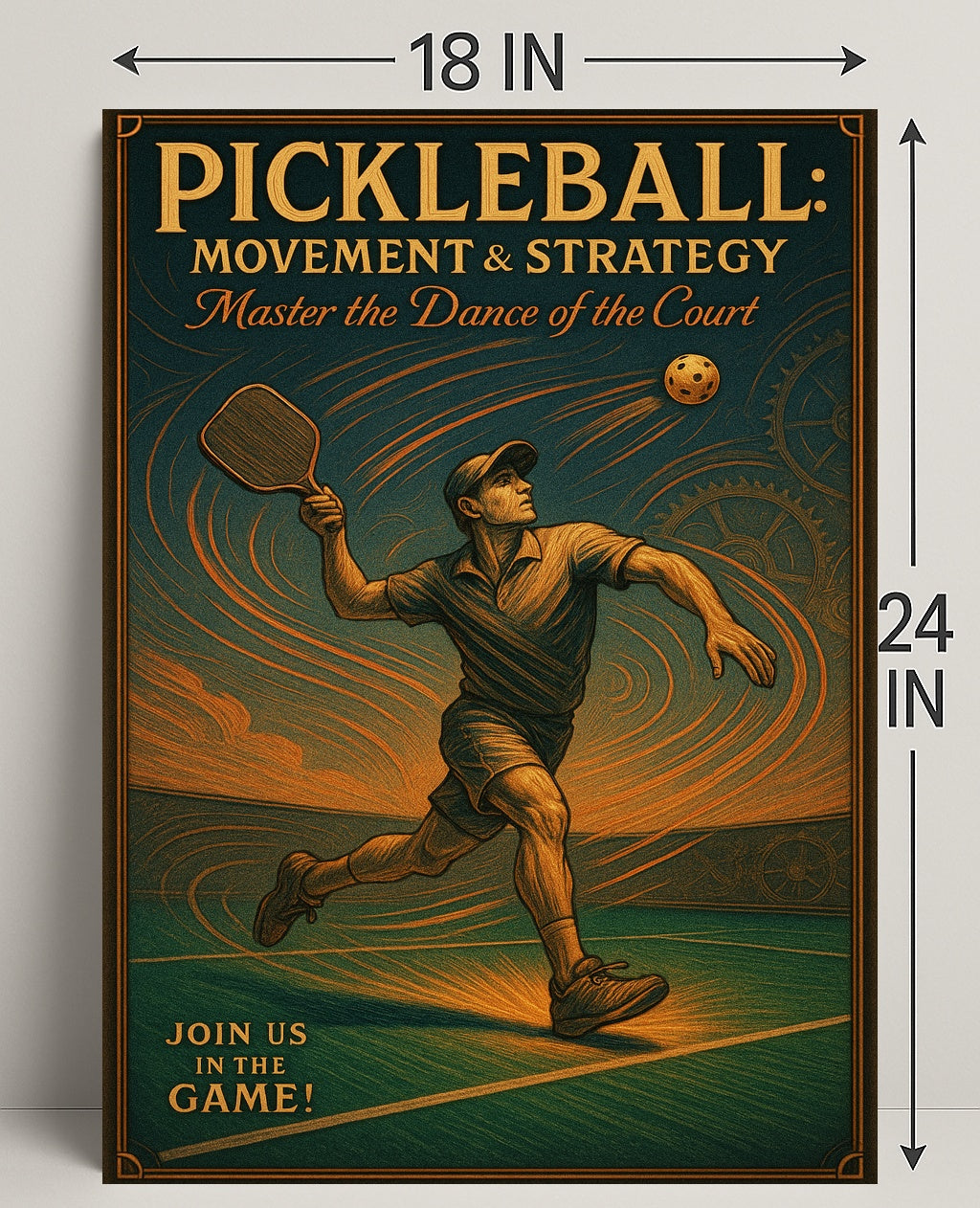 Pickleball Movement Strategy Wall Art Print PosterGoat