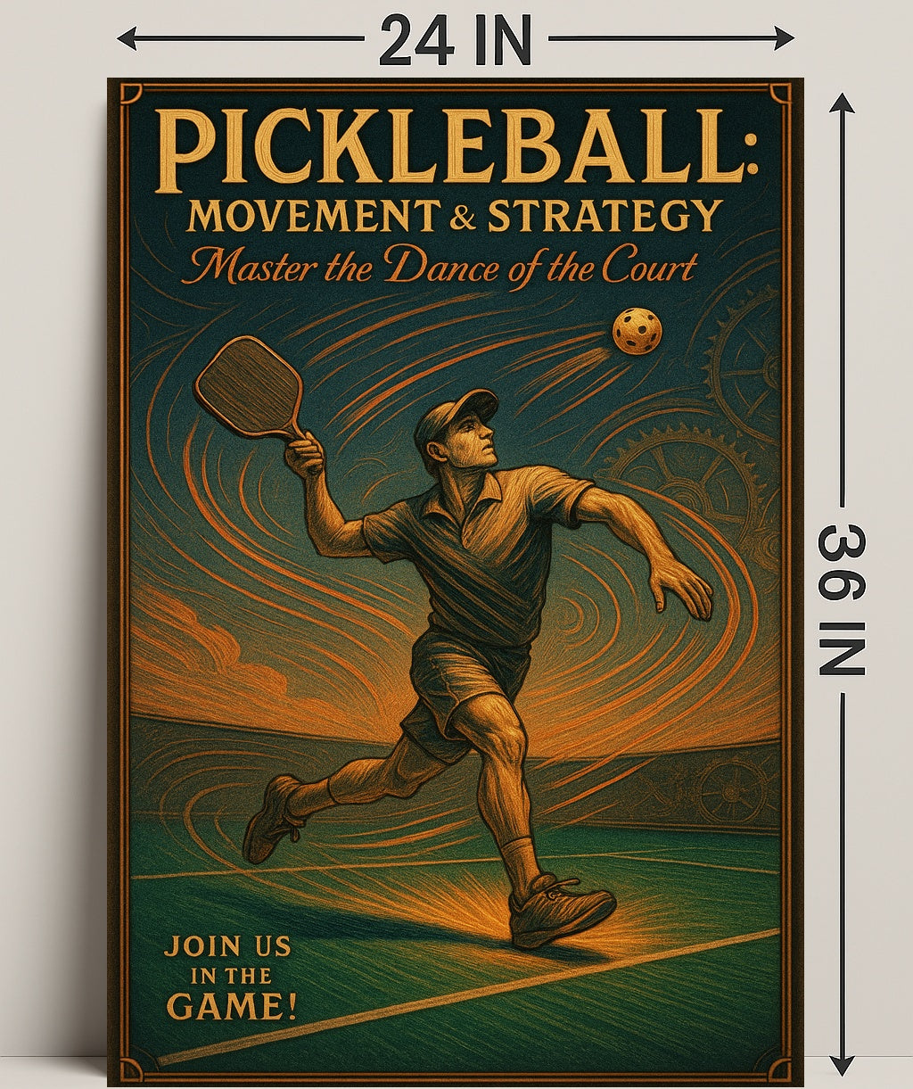 Pickleball Movement Strategy Wall Art Print PosterGoat
