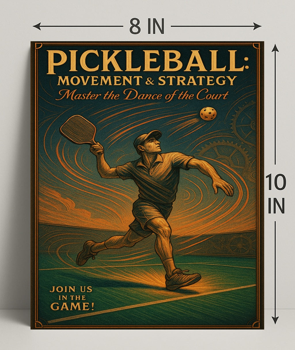 Pickleball Movement Strategy Wall Art Print PosterGoat