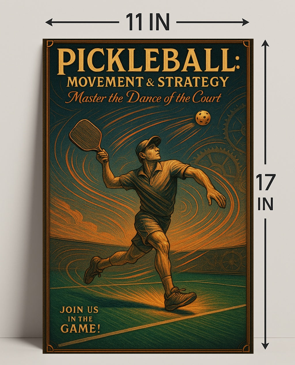 Pickleball Movement Strategy Wall Art Print PosterGoat