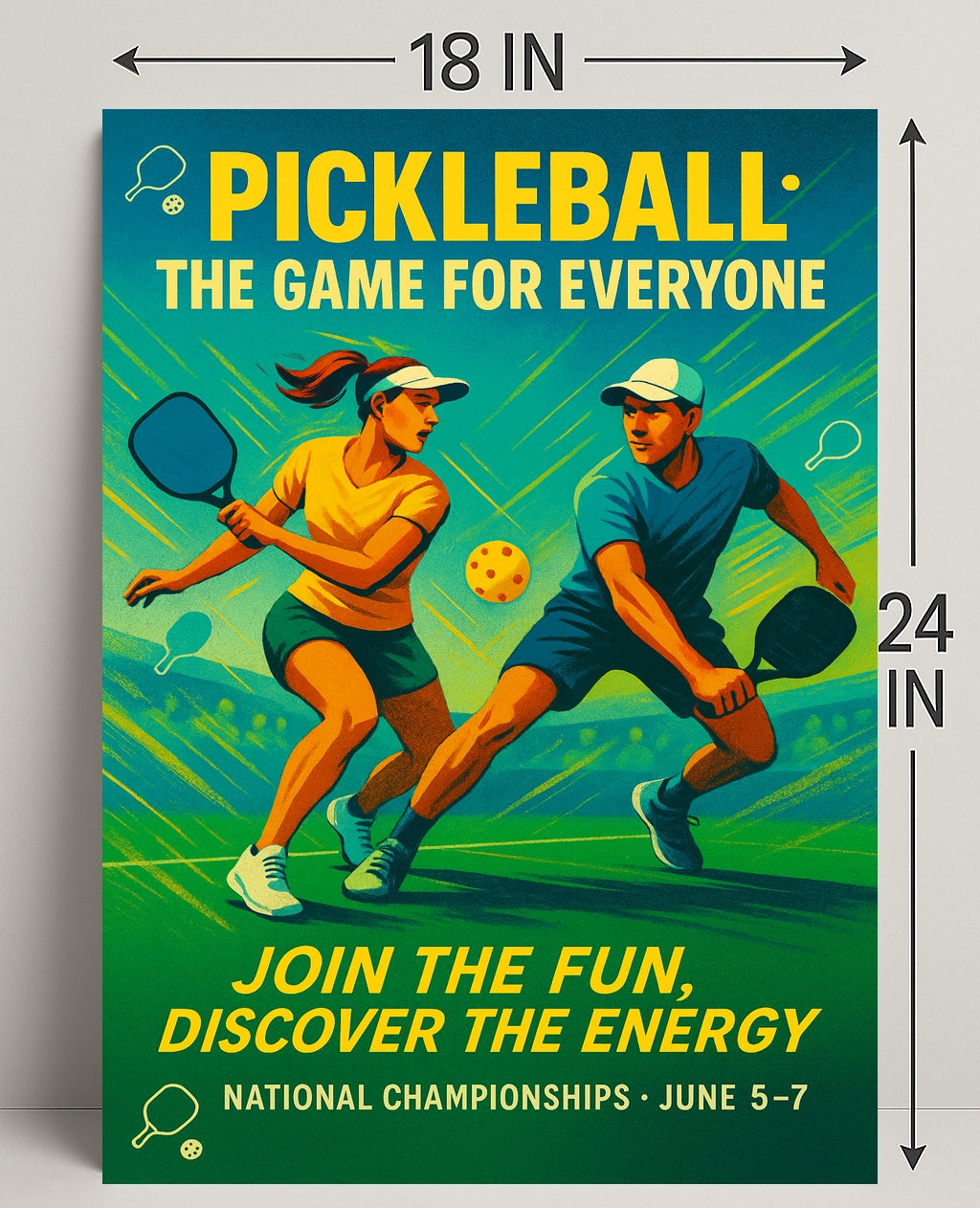 Pickleball National Championships Wall Art PosterGoat