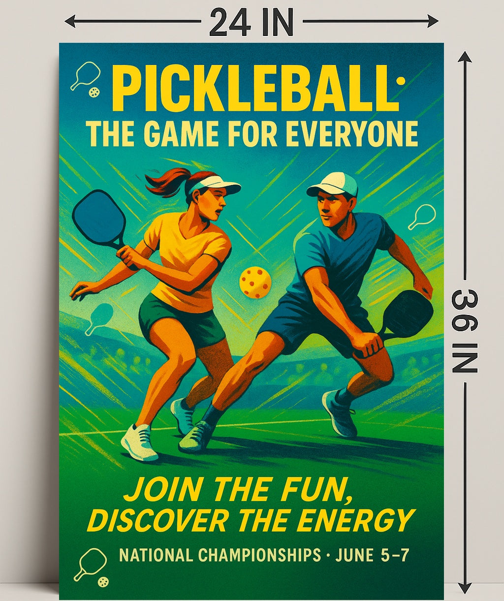 Pickleball National Championships Wall Art PosterGoat