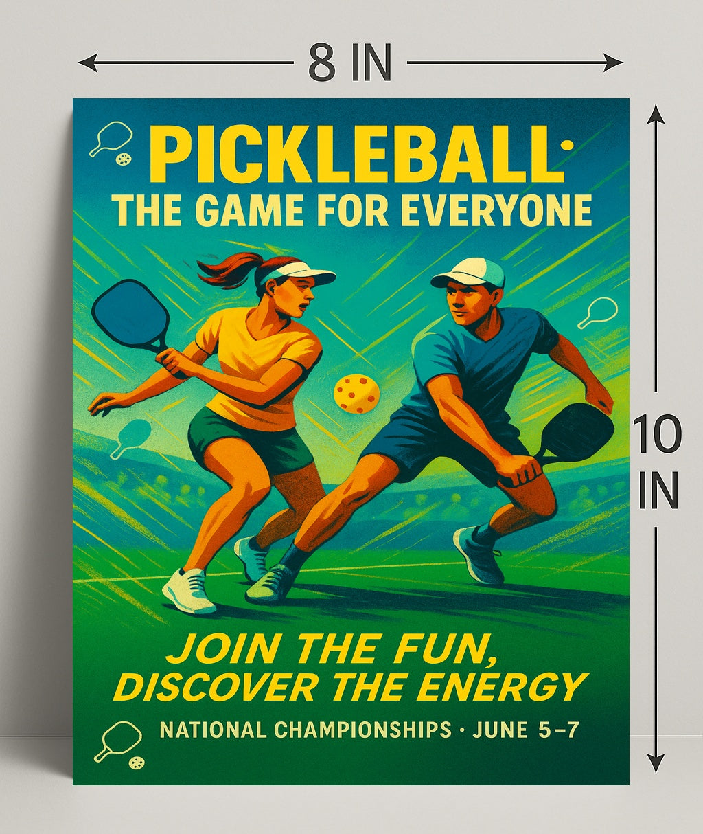 Pickleball National Championships Wall Art PosterGoat