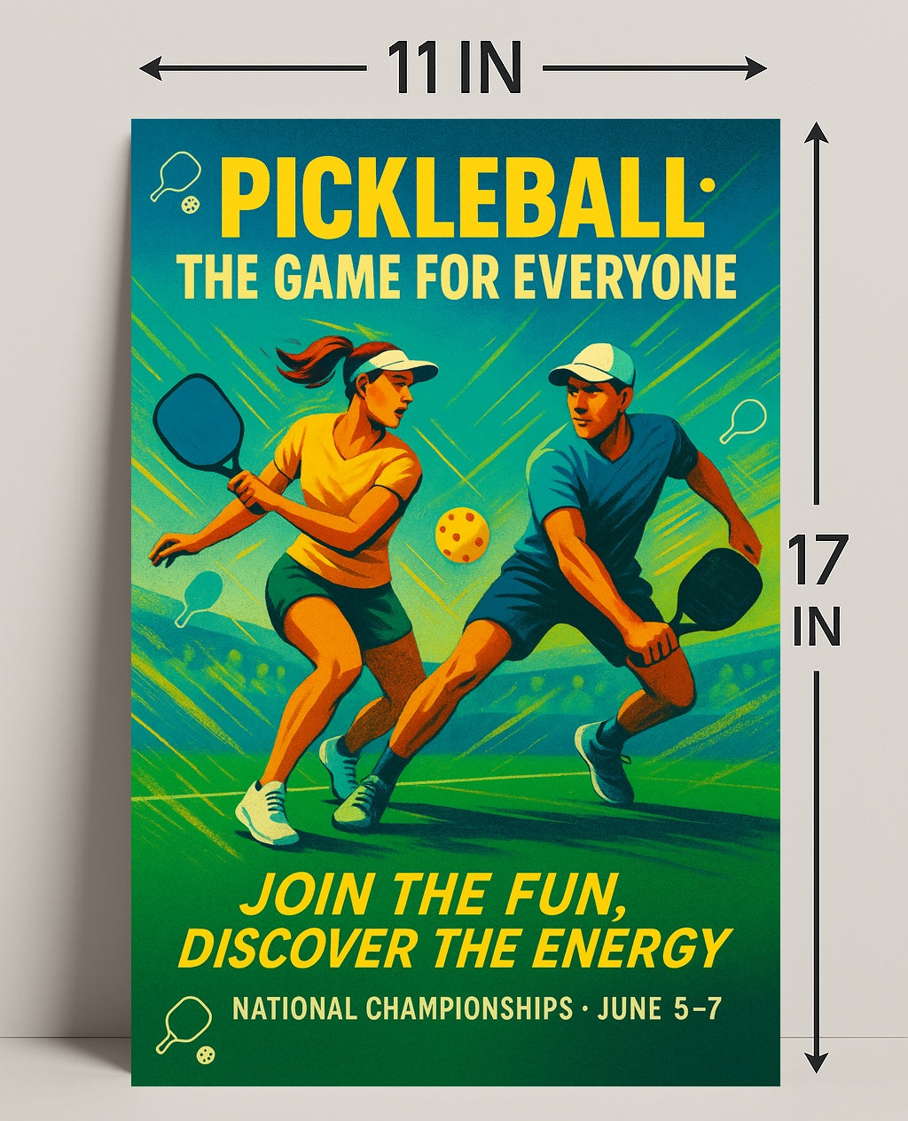 Pickleball National Championships Wall Art PosterGoat