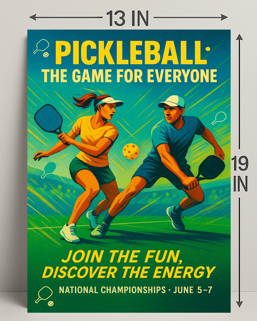 Pickleball National Championships Wall Art PosterGoat