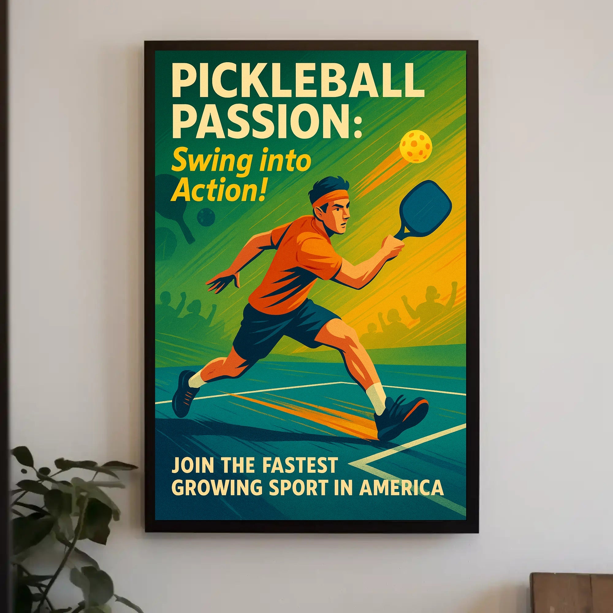 Pickleball Passion Wall Art Print for Sports Lovers PosterGoat