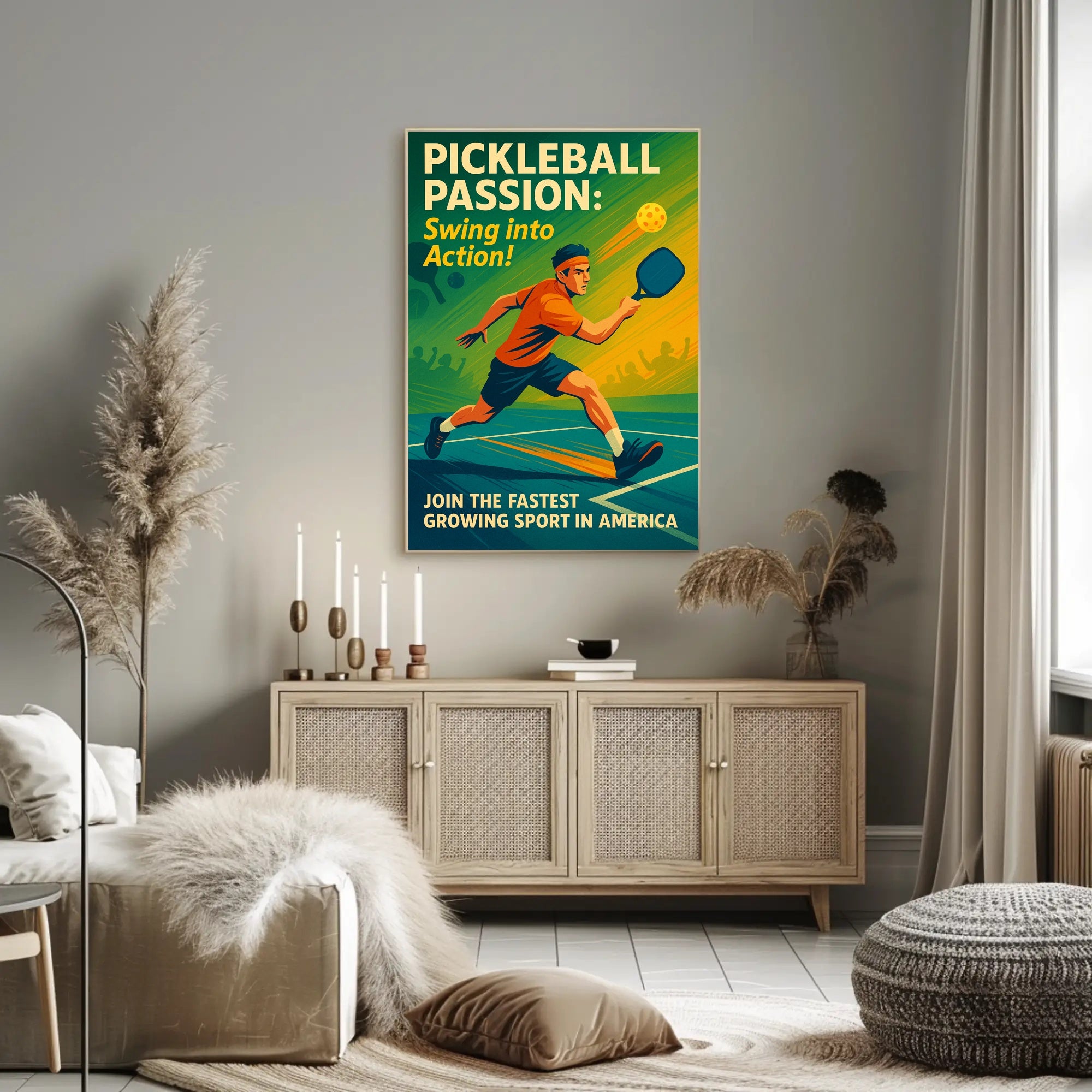 Pickleball Passion Wall Art Print for Sports Lovers PosterGoat