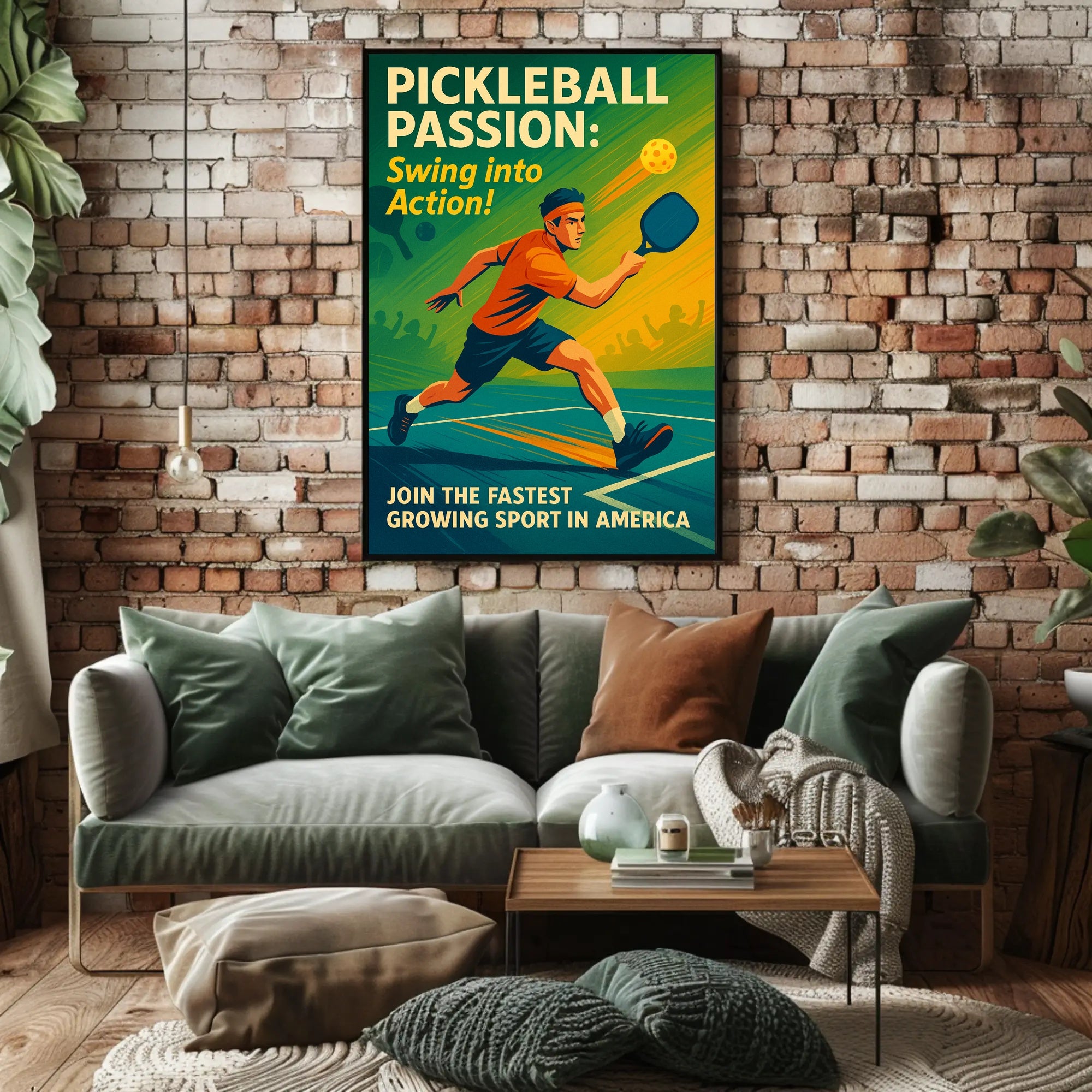 Pickleball Passion Wall Art Print for Sports Lovers PosterGoat