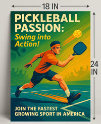 Pickleball Passion Wall Art Print for Sports Lovers PosterGoat