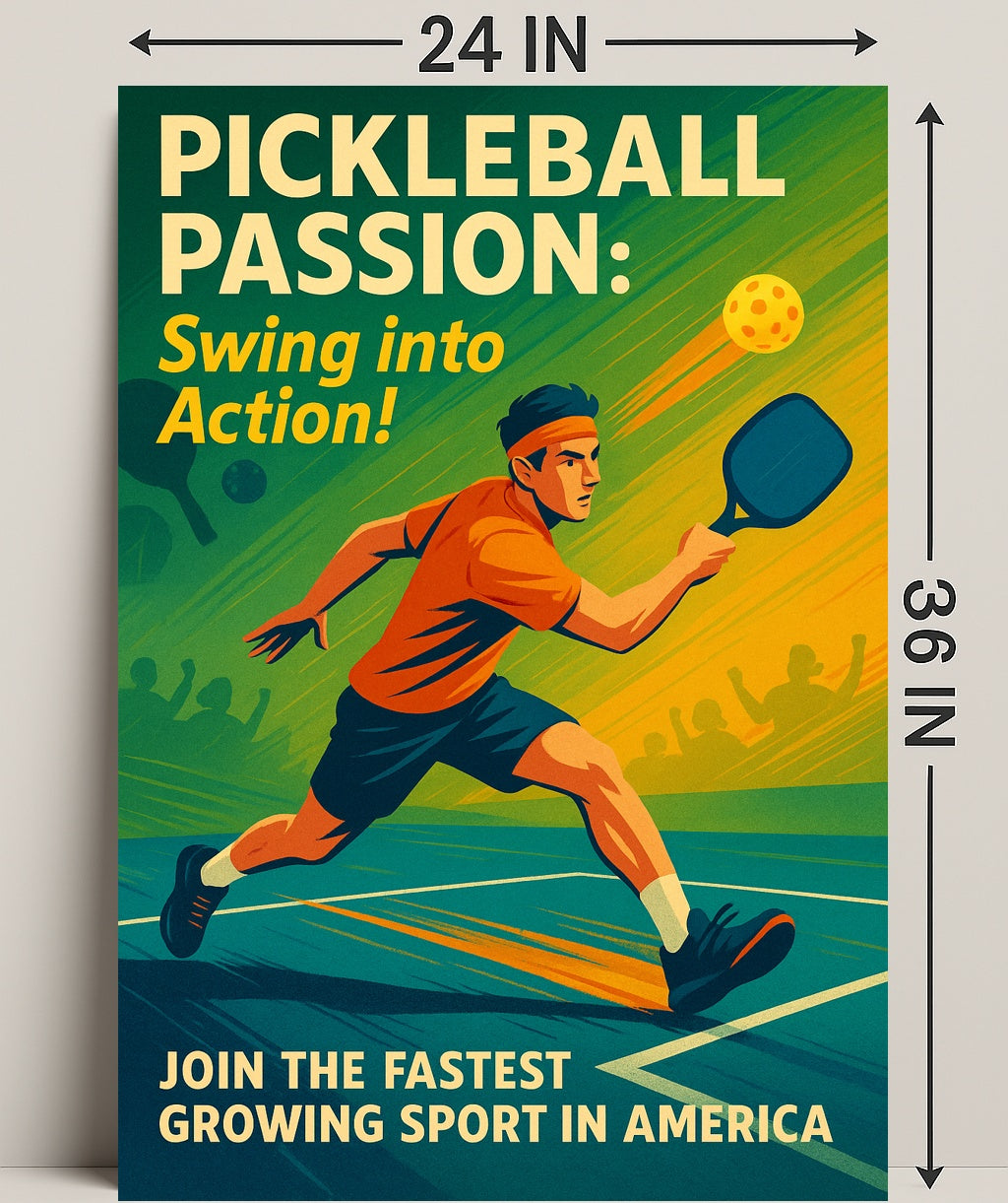 Pickleball Passion Wall Art Print for Sports Lovers PosterGoat