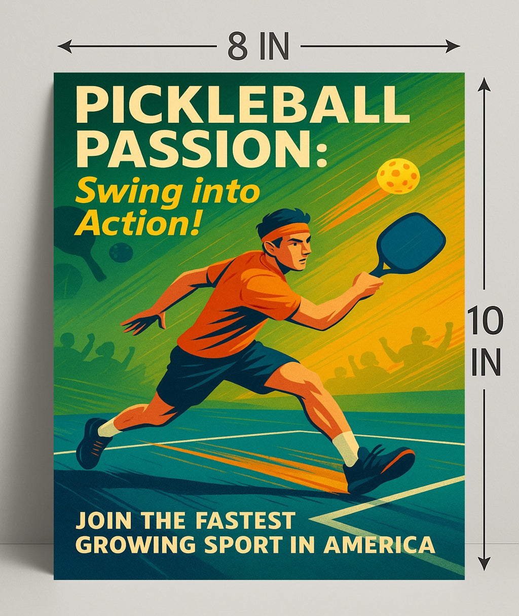 Pickleball Passion Wall Art Print for Sports Lovers PosterGoat