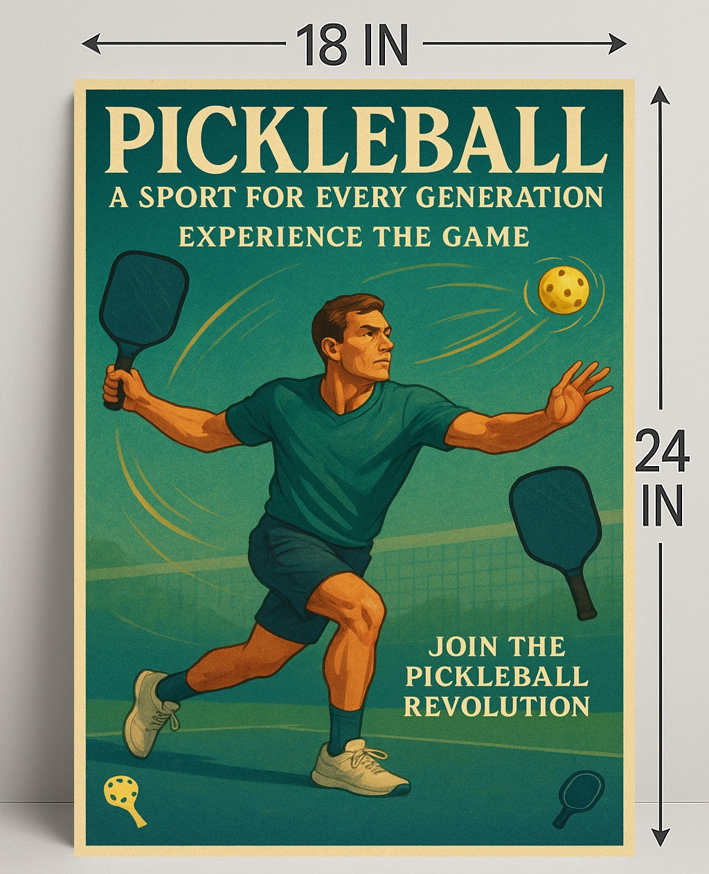 Pickleball Revolution Wall Art Print PosterGoat