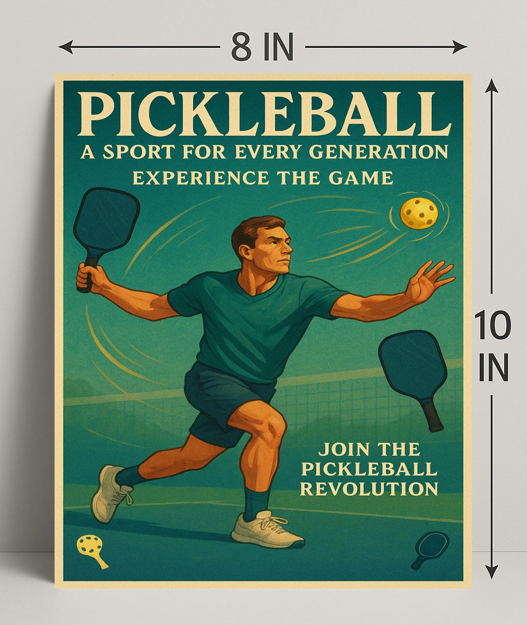 Pickleball Revolution Wall Art Print PosterGoat