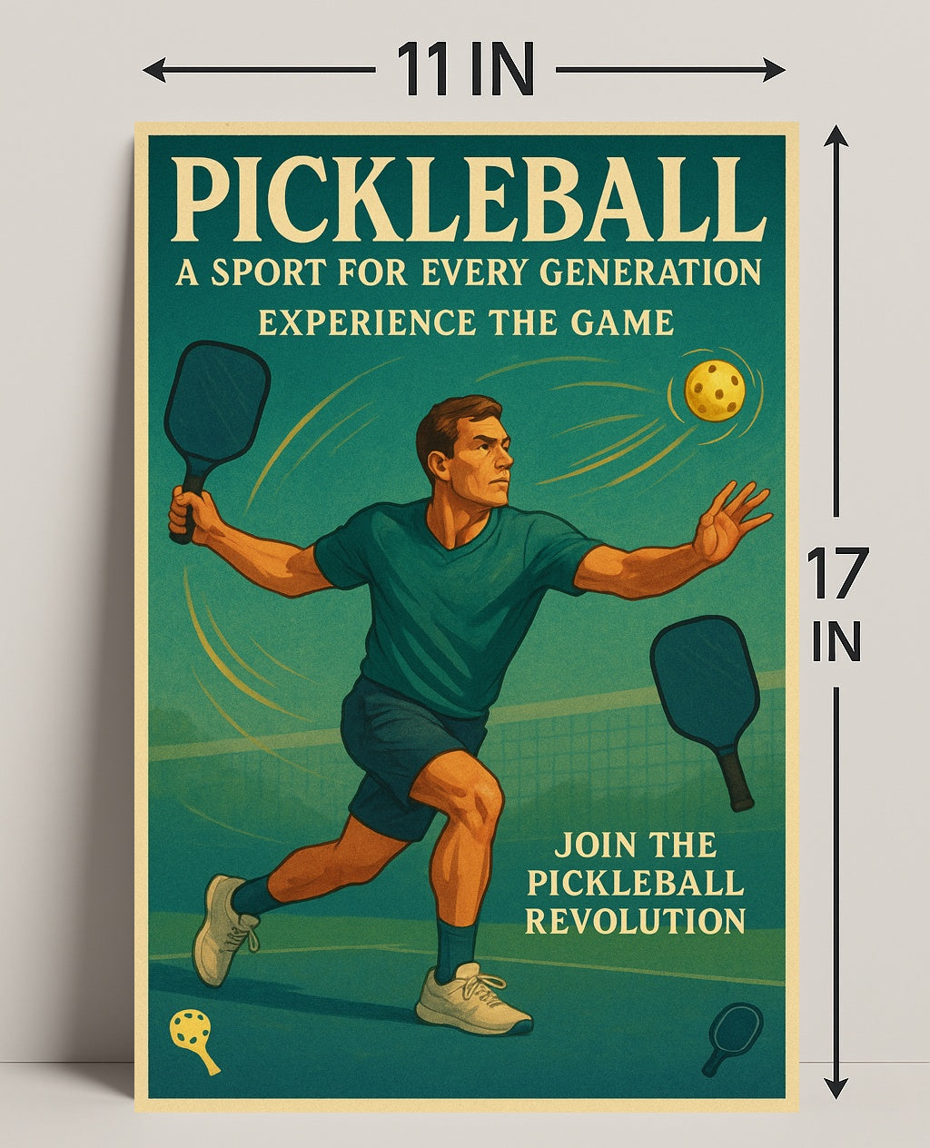 Pickleball Revolution Wall Art Print PosterGoat